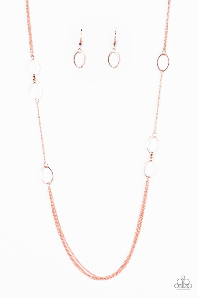 Paparazzi Accessories  - Shine Time #N350 - Copper Necklace