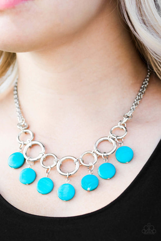 Paparazzi Accessories  - Coastal Adventure #N435 Peg - Blue Necklace