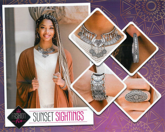 Paparazzi Accessories - The Sunset Sightings #SS-0919 - September 2019 Fashion Silver Collection