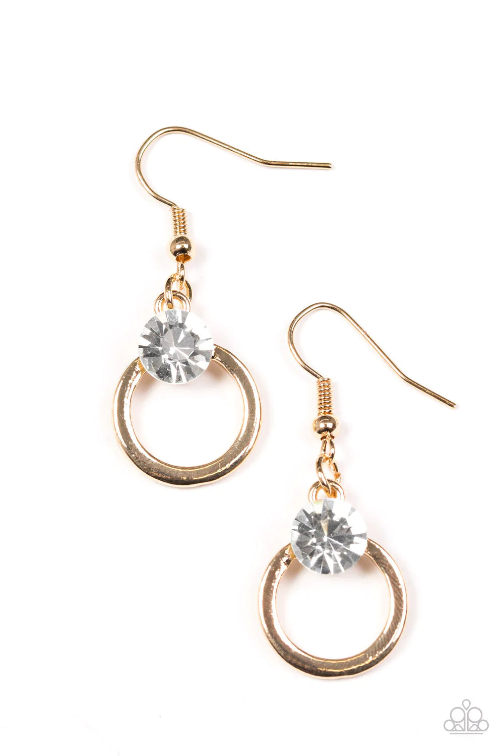 Paparazzi Accessories  - Fame On #L18 - Gold Earrings