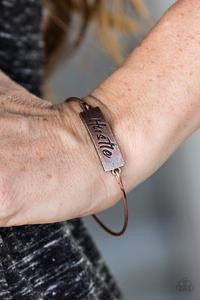 Paparazzi Accessories  - Hustle Hard #B249 - Copper Bracelet