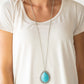 Paparazzi Accessories - Full Frontier #L128 - Blue Necklace