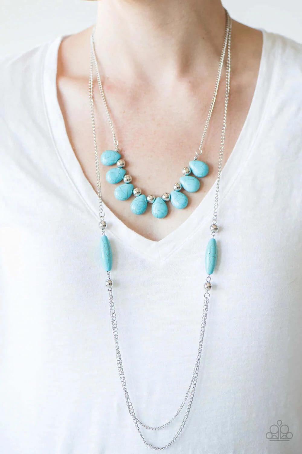 Paparazzi Accessories  - Call Me Mother Nature #L148 - Blue Necklace