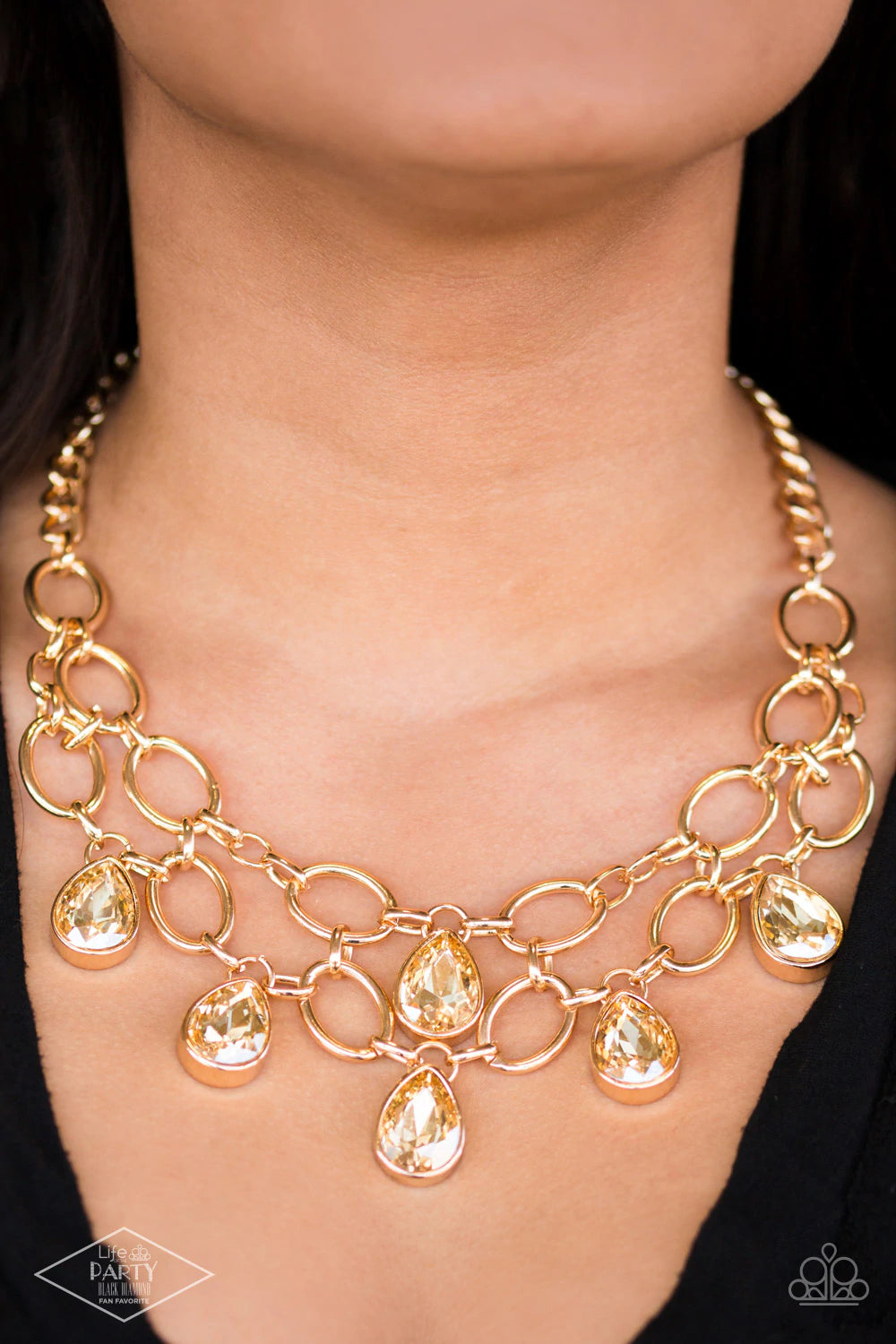 Paparazzi Accessories  - Show-Stopping Shimmer #N891 Box 9 - Gold Necklace
