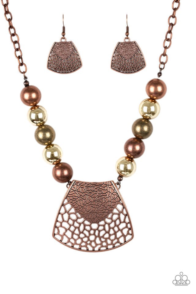 Paparazzi Accessories  - Large And In Charge  #N76 Box 1 - Multi Necklace
