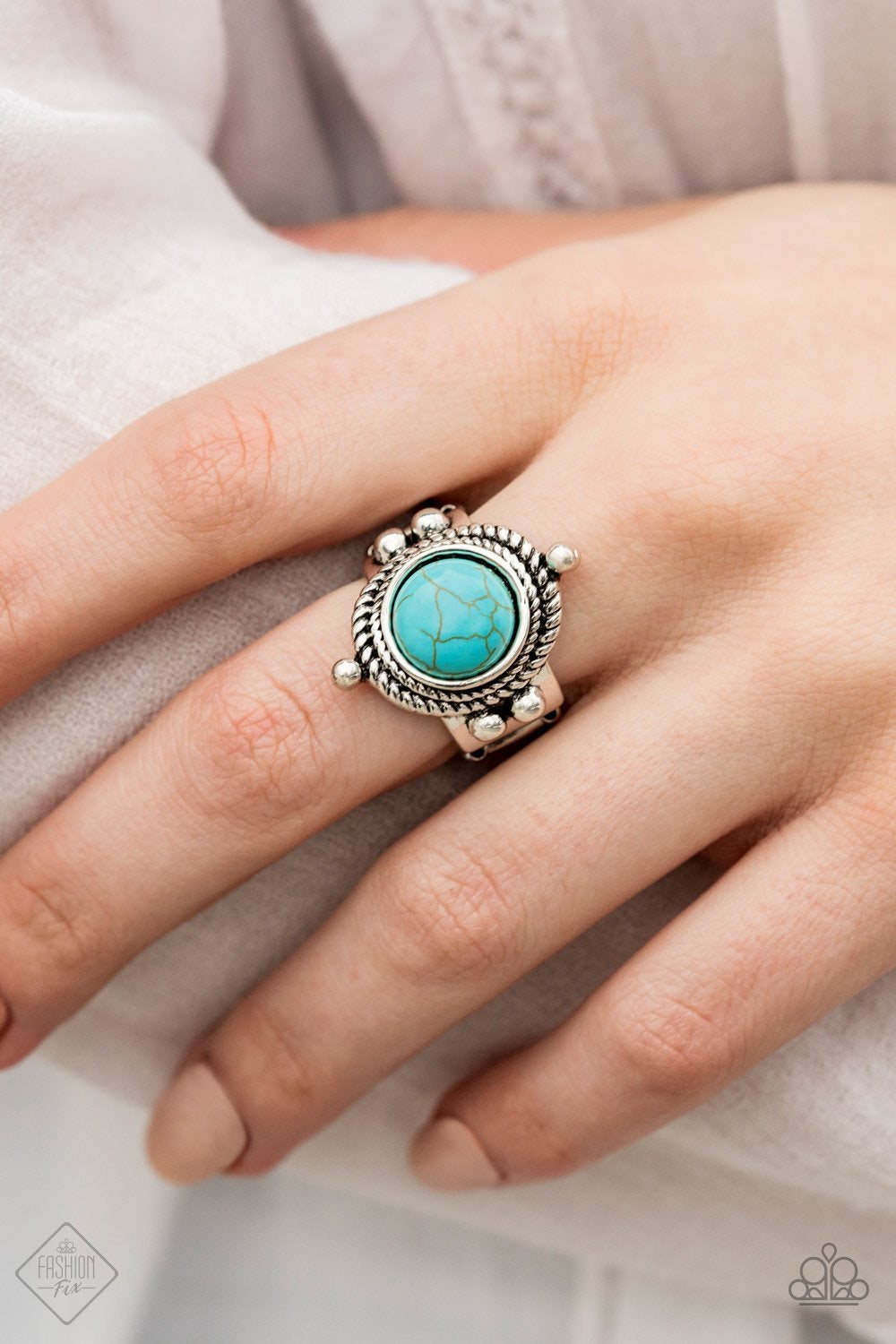 Paparazzi Accessories  - Prone to Wander #RB/H6 - Blue Fashion Fix Ring March 2019