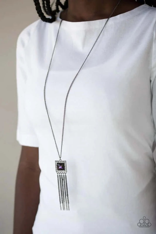 Paparazzi  Accessories - Shimmer Sensei #N829 Peg - Purple Necklace
