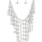 Paparazzi Accessories  - Stun Control #N433 Box 5 - White Necklace