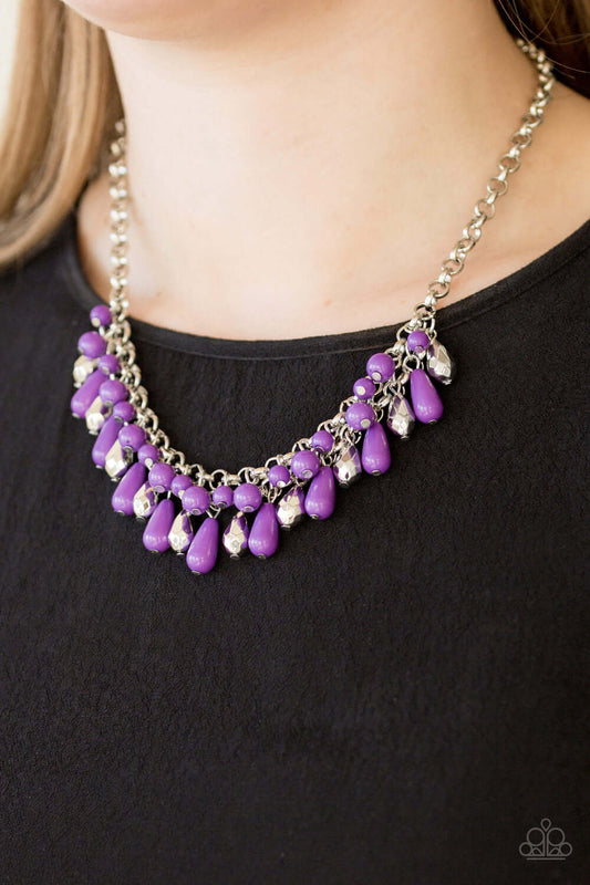 Paparazzi Accessories  - Coastal Cabanas #L122 - Purple Necklace