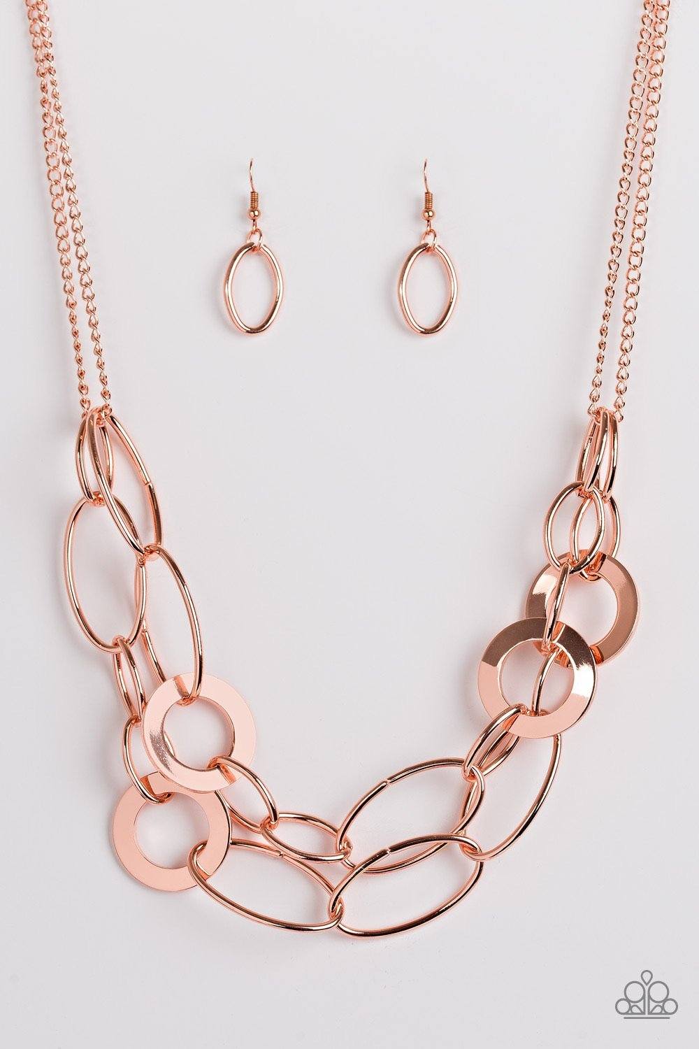 Paparazzi Necklace - Metallic Maverick #N746 - Copper Necklace