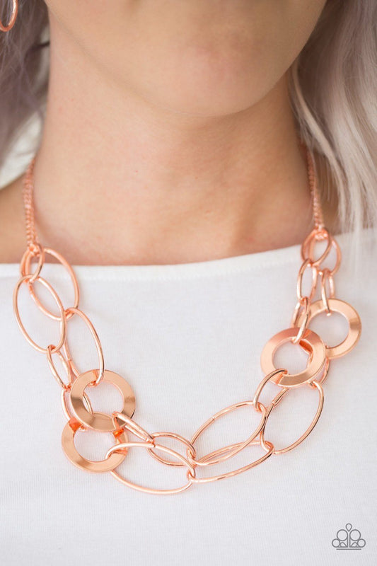 Paparazzi Necklace - Metallic Maverick #N746 - Copper Necklace