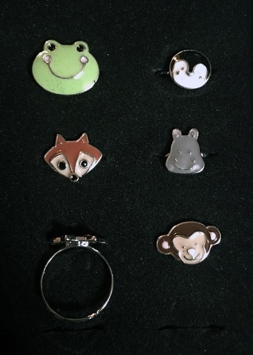 Paparazzi Accessories - FROG, PENGUIN, HIPPO, FOX, MONKEY ANIMAL RINGS-SET OF 5 #SS4 - Starlet Shimmer Rings